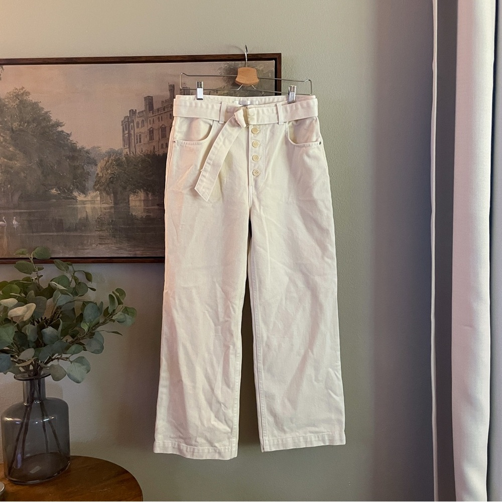 Reformation Madison Wide Leg Jeans in Ivory